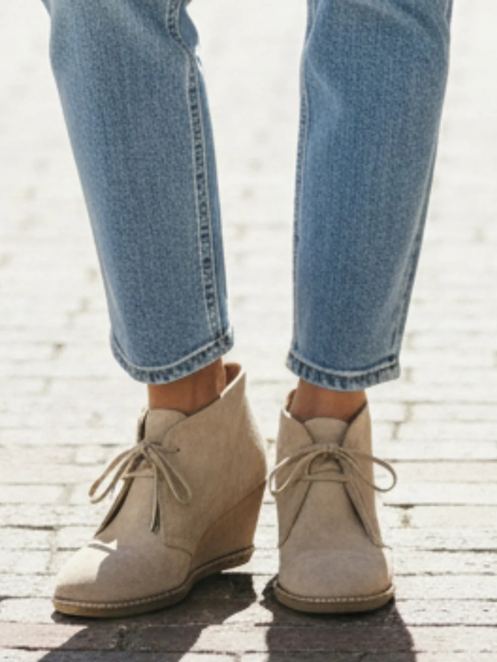 J Crew Women’s Desert Wedge Ankle Boot - Beige